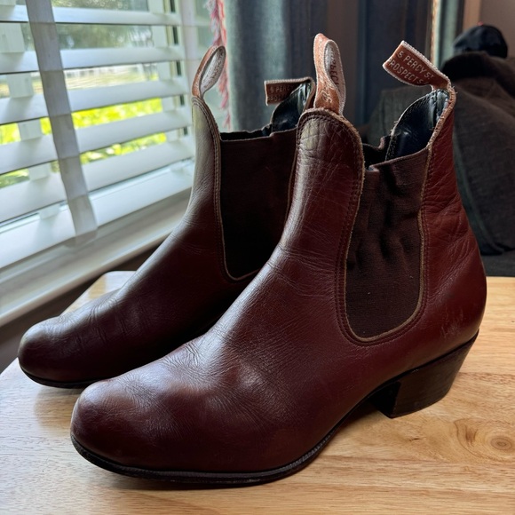 RM Williams Chelsea Boots Cuban heel Pull On Brown Men’s Boots - Picture 1 of 10